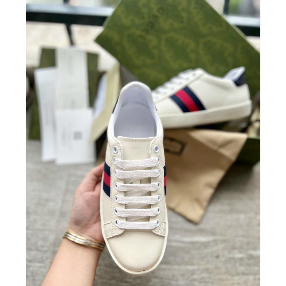Giày Sneaker GC Ace Logo Trơn Siêu Cấp gucxi trơn gót tím  |Full Phụ Kiện Ảnh Tự Chụp