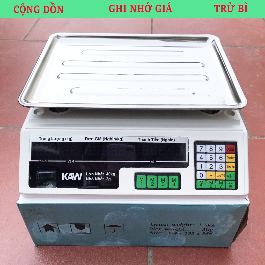 ✔️ Cân Điện Tử Tính Tiền 2 Mặt Hiển Thị Loại 40Kg Công Nghệ Hàn Quốc, Dễ Dàng Sử Dụng, Tính Tiền Chính Xác [BH 1 Đổi 1]