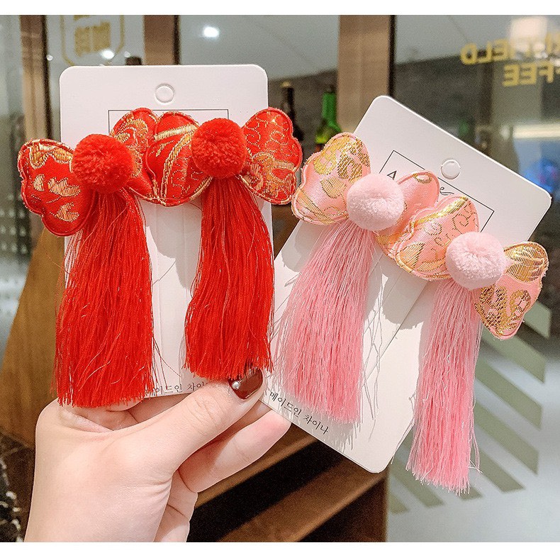 Set 2 kẹp tóc trung hoa cho bé