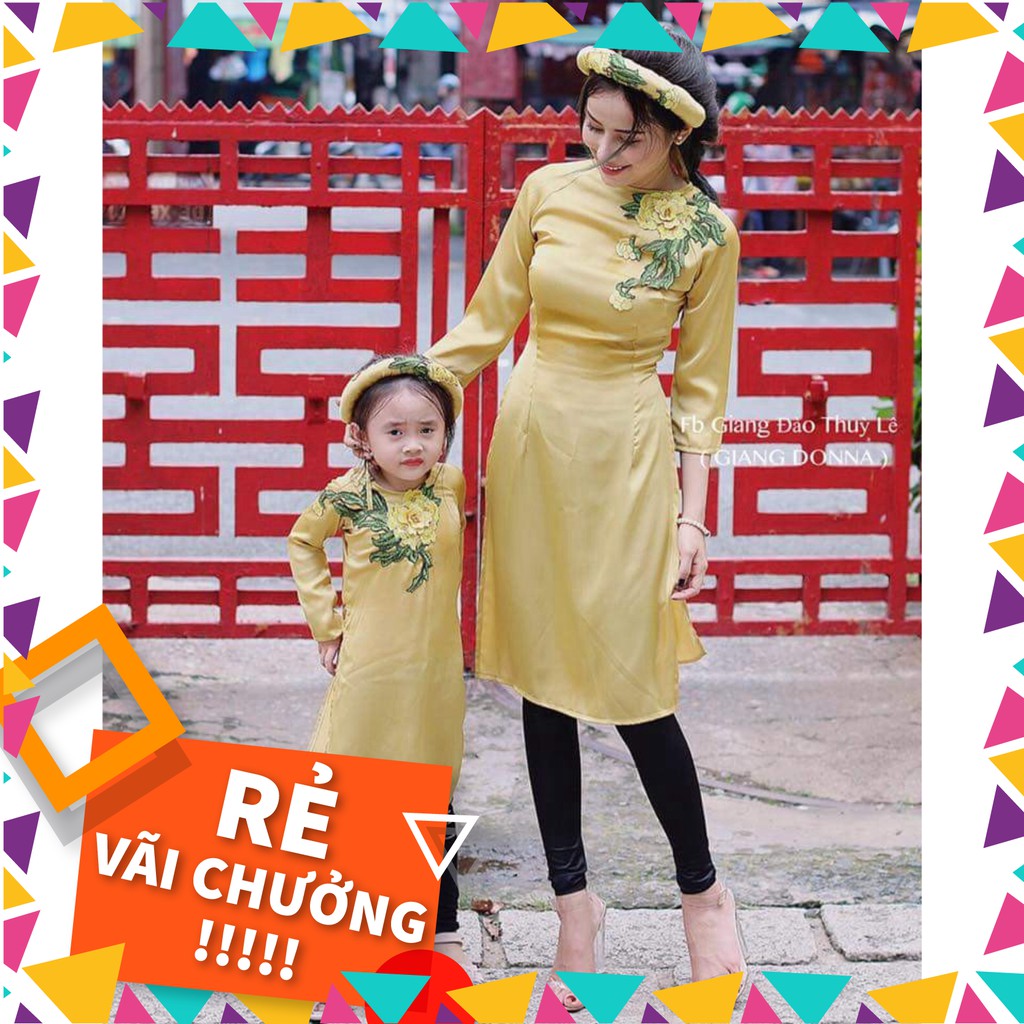 New sỉ BỘ ĐÔI ÁO DÀI CÁCH TÂN CHO MẸ VÀ Bé