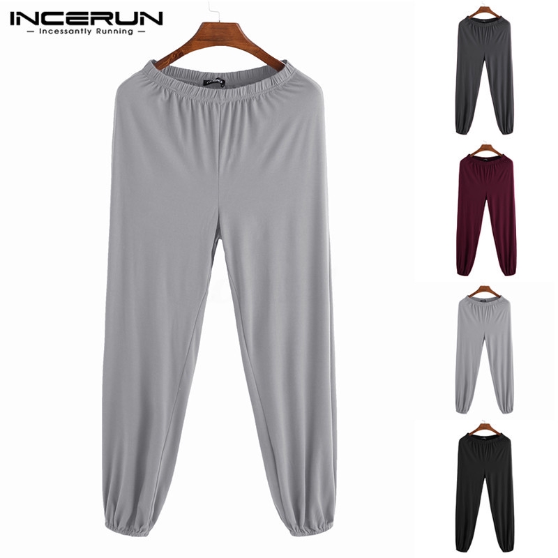Quần Dài INCERUN Lưng Thun Màu Trơn Thông Thường Cho Nam