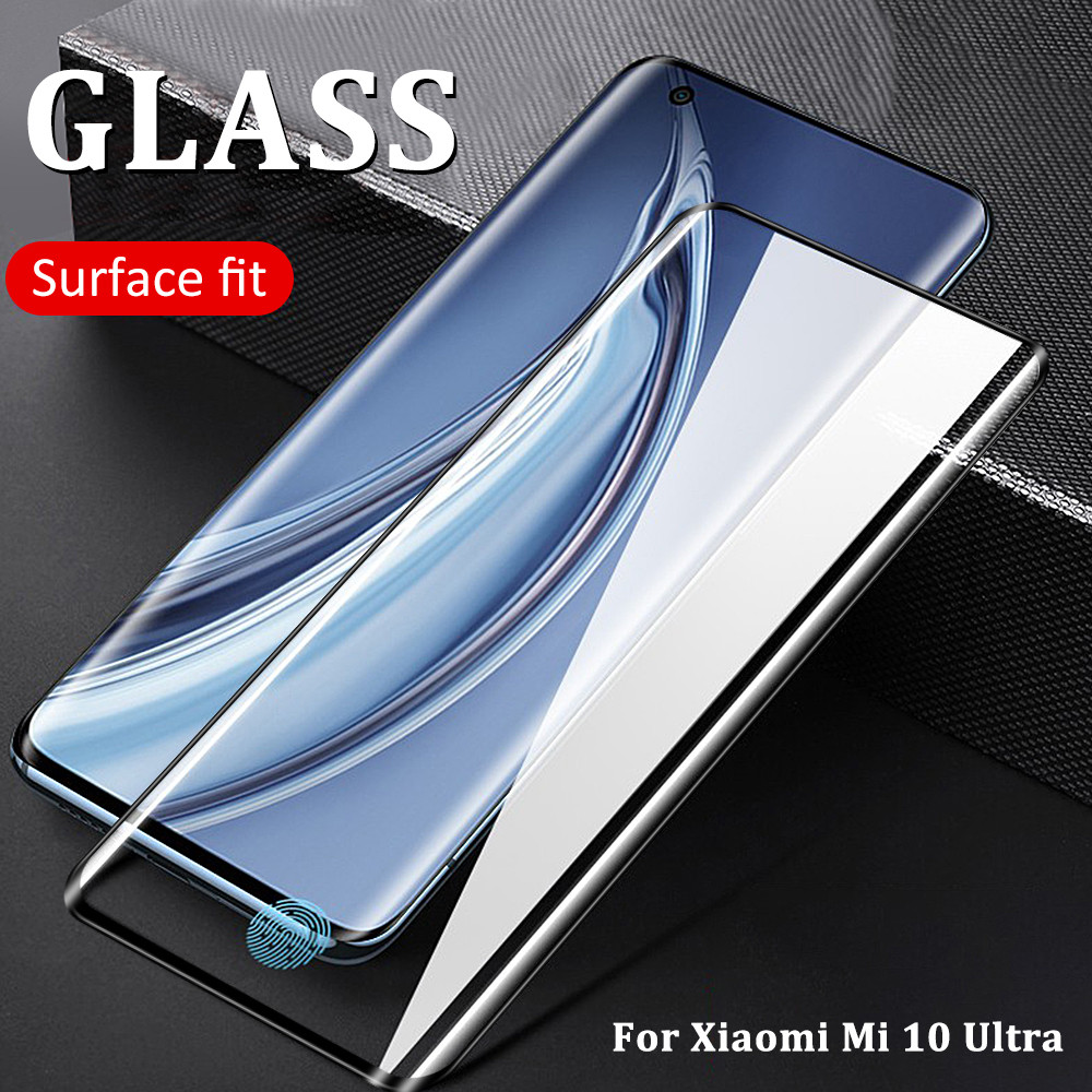 9H Curved Surface Glass For Xiomi Xiaomi Mi 10 11 mi11 mi10 Ultra Pro 10ultra mi10ultra 5G Full Cover Screen Protector Tempered Glass Protective Film For Xiaomi mi 11 Miếng dán kính cường lực bảo vệ toàn màn hình