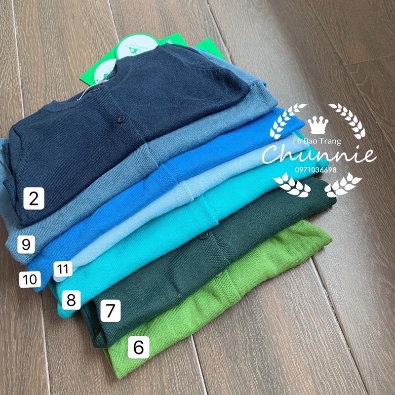 Áo khoác len mỏng cardigan thu đông bé trai bé gái Chunnie Shop