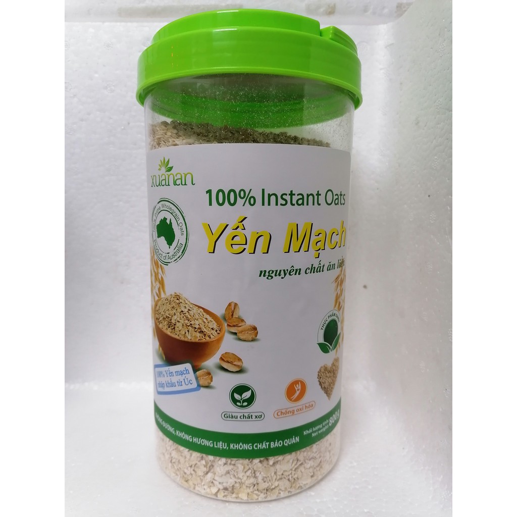 Yến mạch nguyên chất ăn liền XUÂN AN Instant Oats 800g (halal)