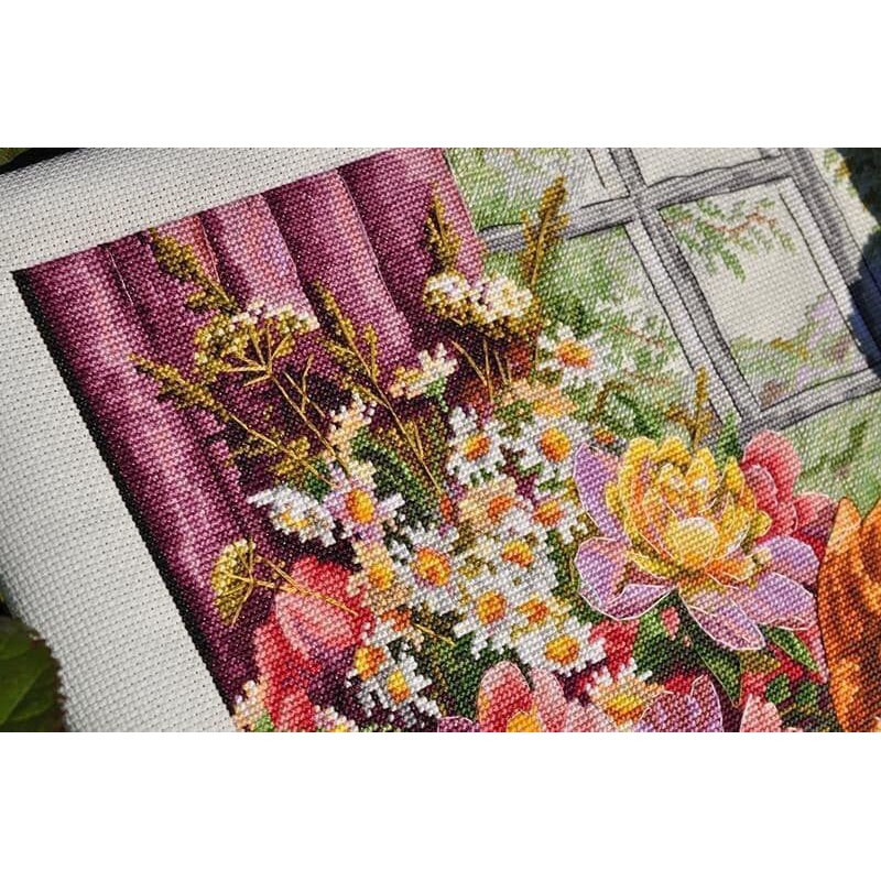 Mẫu thêu chữ thập Chiều mùa hè.