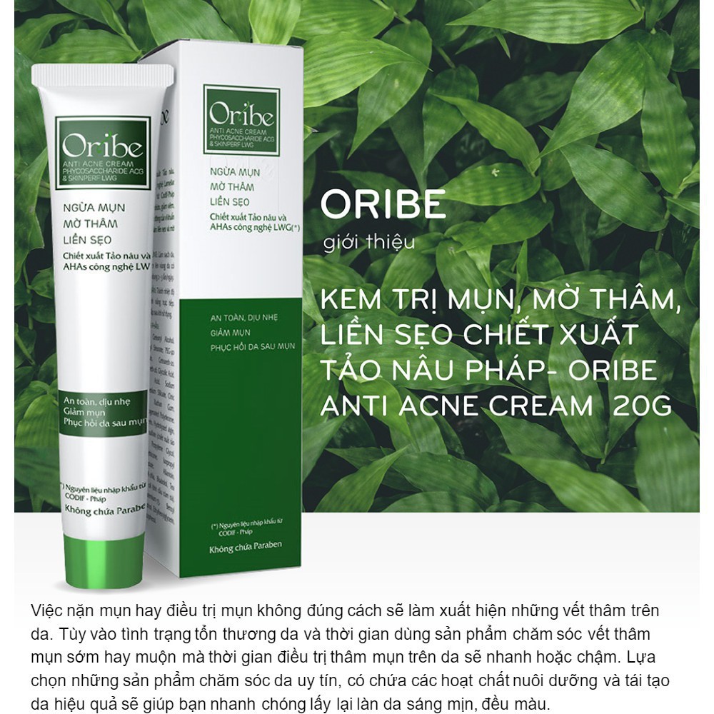 {Cam Kết Chính Hãng} Kem Ngừa Mụn, Mờ Thâm, Liền Sẹo Oribe 20g