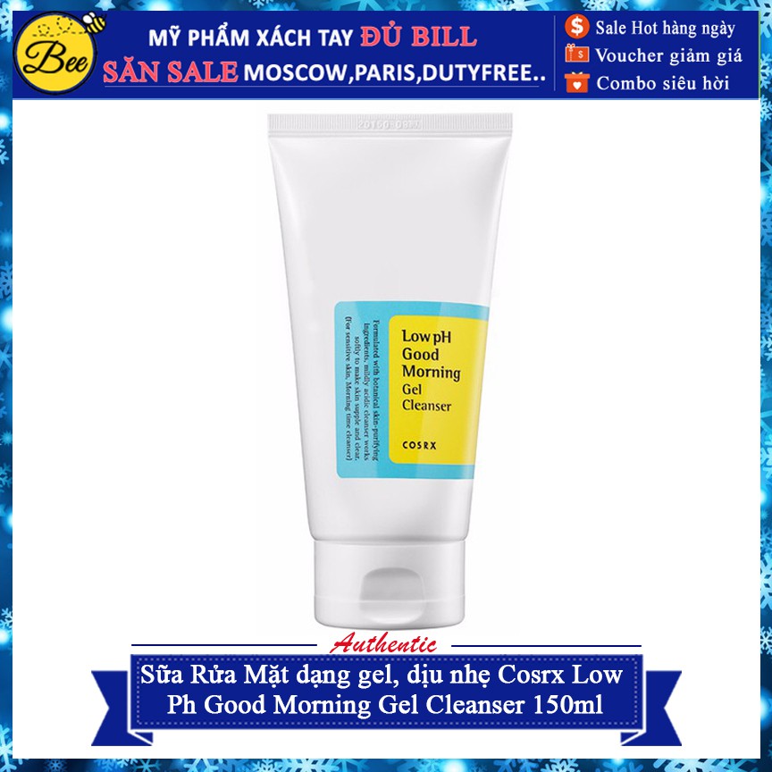 Sữa Rửa Mặt dạng gel, dịu nhẹ Cosrx Low Ph Good Morning Gel Cleanser 150ml