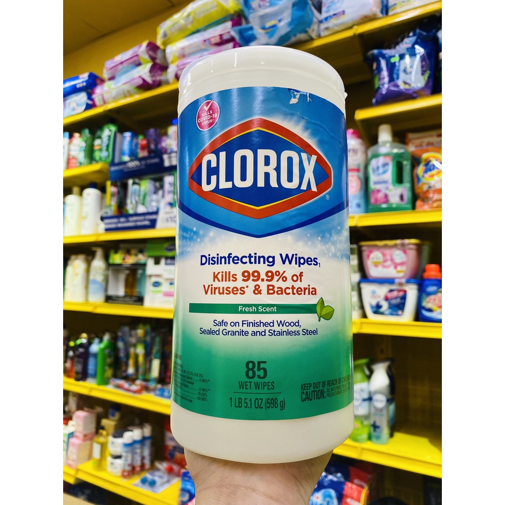 [LẺ 1 HỘP] Khăn Giấy Ướt Diệt Khuẩn Đa Năng Clorox Hàng Mỹ (Diệt Sạch 99,99% Vi Khuẩn Gây Bệnh)