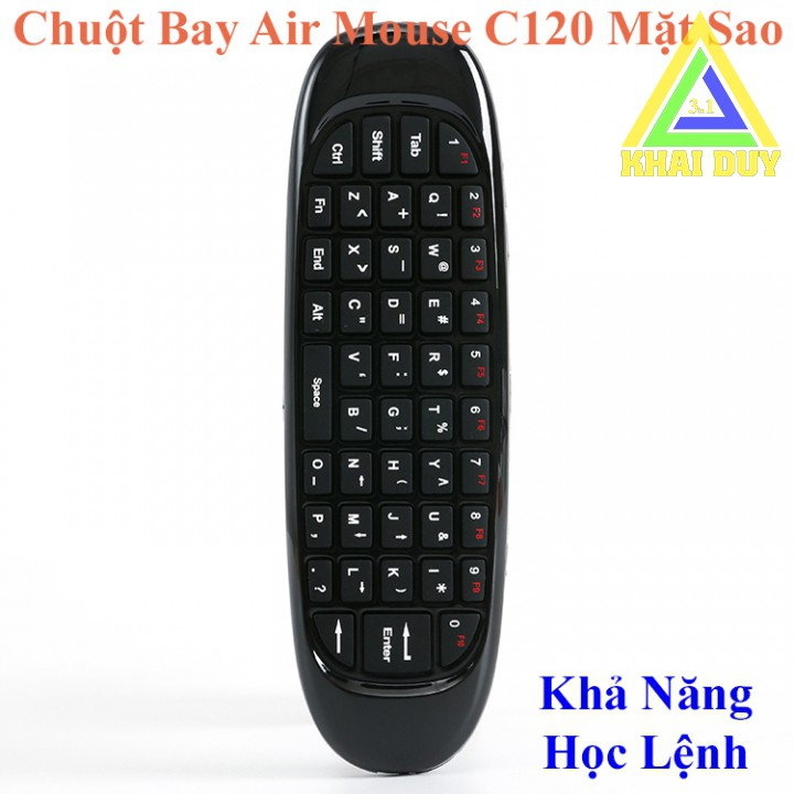 Remote Điều Khiển Đa Năng Chuột Bay Air Mouse C120 - Kèm 47 Phím Từ A Đến Z Và Chữ Số