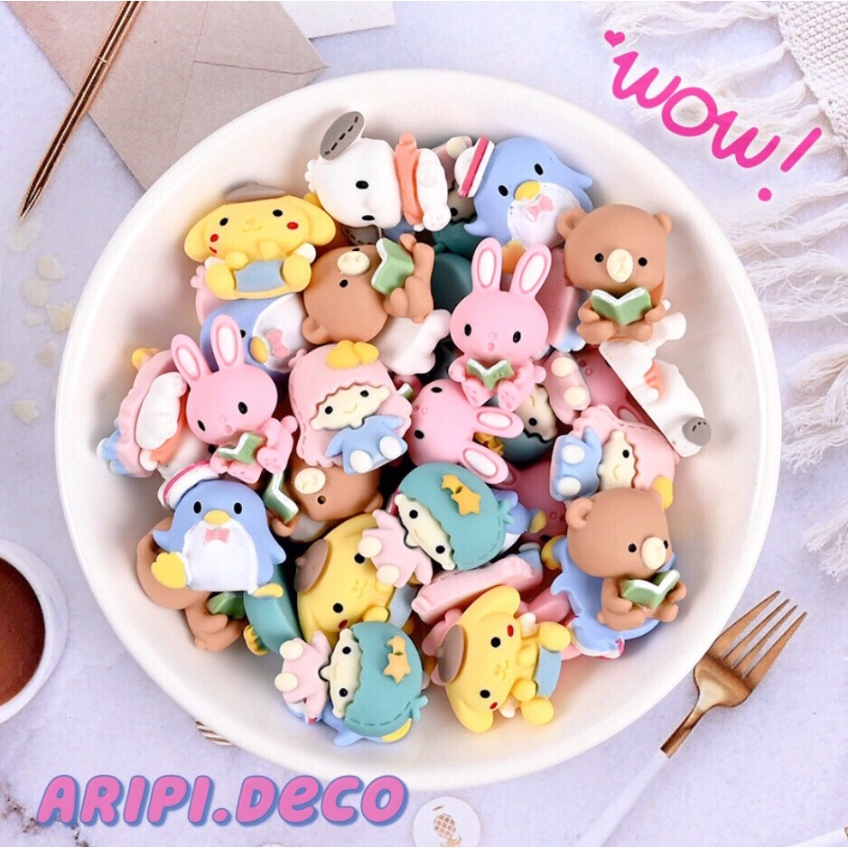Charm siêu xinh hoạt hình B13/Nguyên liệu làm phụ kiện handmade vòng tay / resin