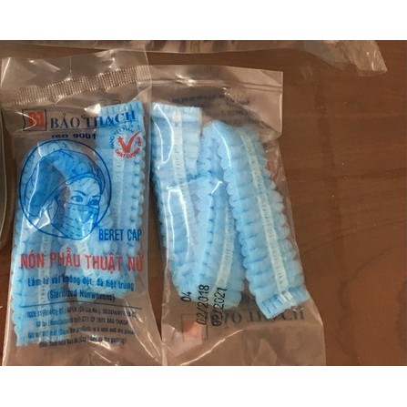 Nón Giấy Trùm Tóc Tiệt Trùng Bảo Thạch - Bịch 50 cái