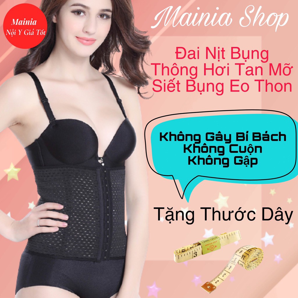 Đai Nịt Bụng Thông Hơi Tan Mỡ Đai Siết Bụng Giảm Eo Cho Phụ Nữ Sau Sinh (25cm) Mainia Shop