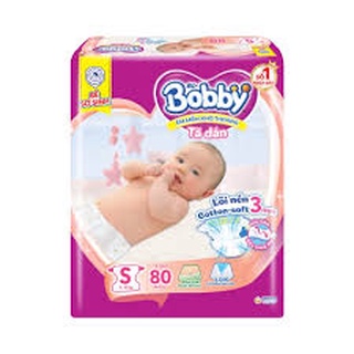 Bĩm dán bobby, tã dán sơ sinh siêu thấm bobby xs 70