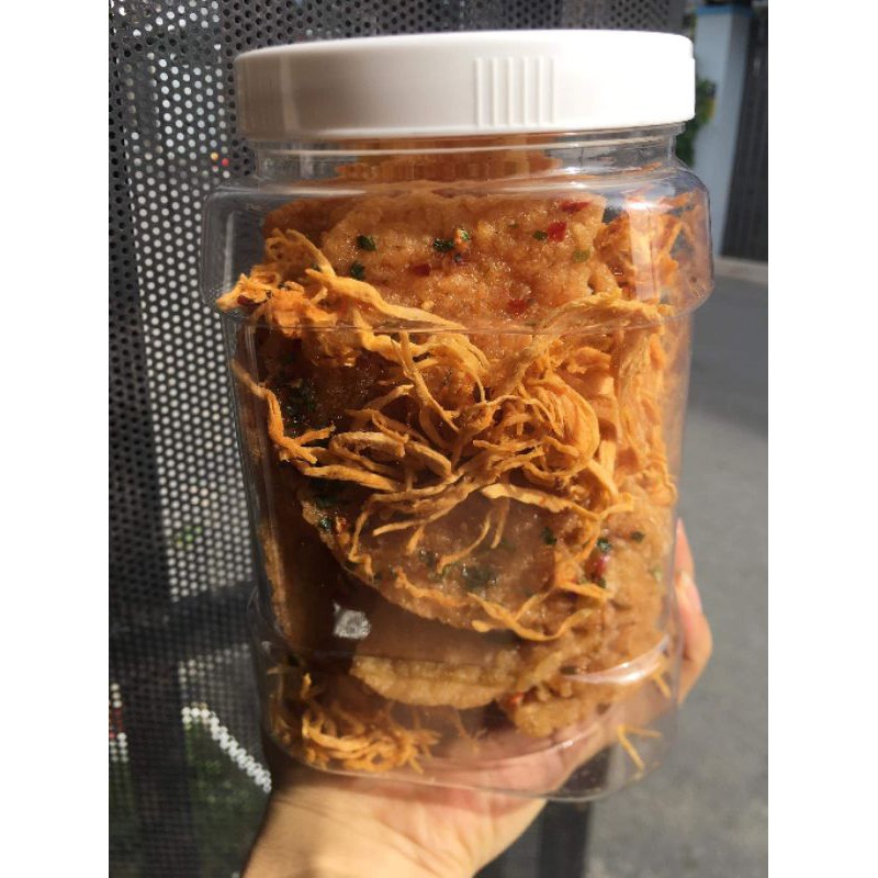 Cơm cháy mắm hành lắc khô gà lá chanh hũ 500gr