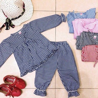 combo 4 bộ pizama cho bé gái