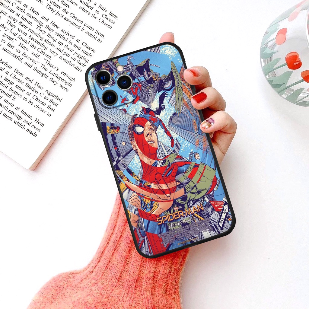 ỐP IPHONE người nhện ốp dẻo cạnh vuông bảo vệ camera cho iphone 6 đến 13promax tr1204