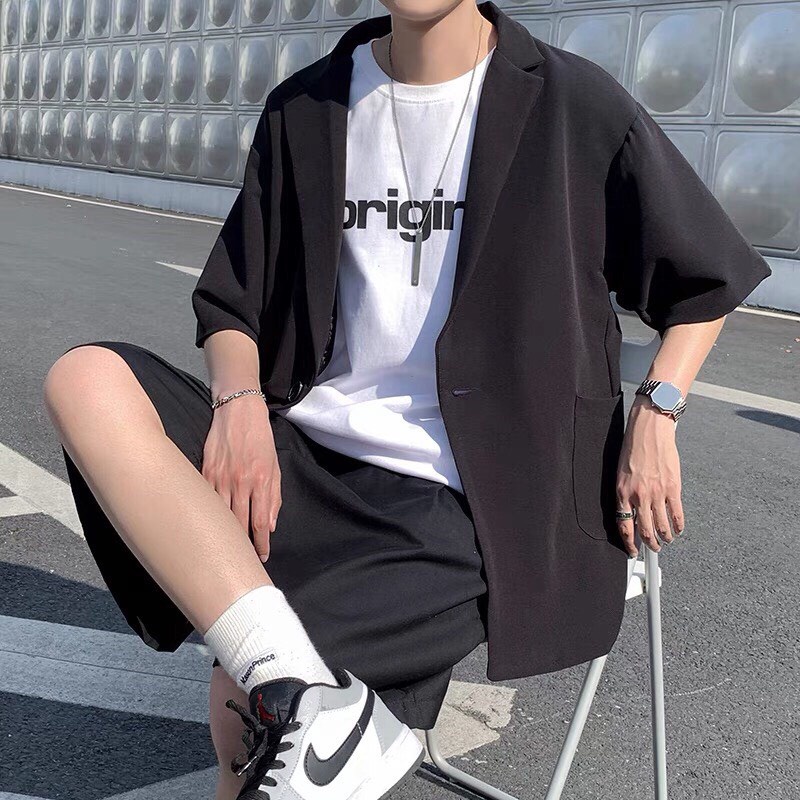 Áo blazer cộc tay nam nữ - áo vest lửng unisex phong cách Hàn Quốc-PANDO  AV051 | BigBuy360 - bigbuy360.vn