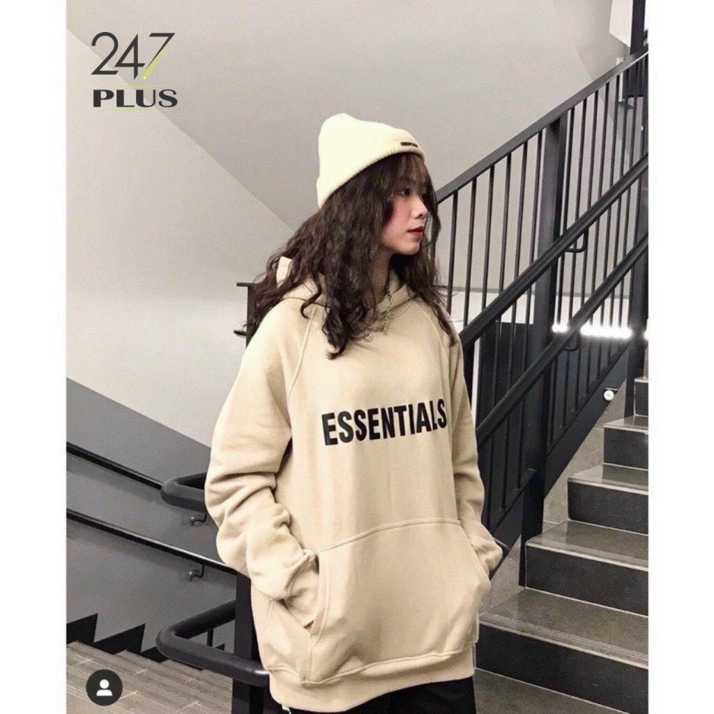 Áo Hoodie Nỉ Có Mũ Form Rộng ESSENTIALS Nhiều Màu Unisex Nam Nữ Ulzzang