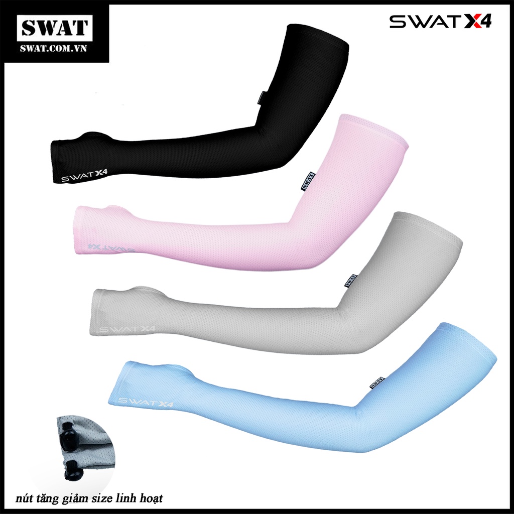 găng tay SWAT X4 xỏ ngón chống nắng, chống tia UV 50+ vải spandex siêu xịn nhiều màu