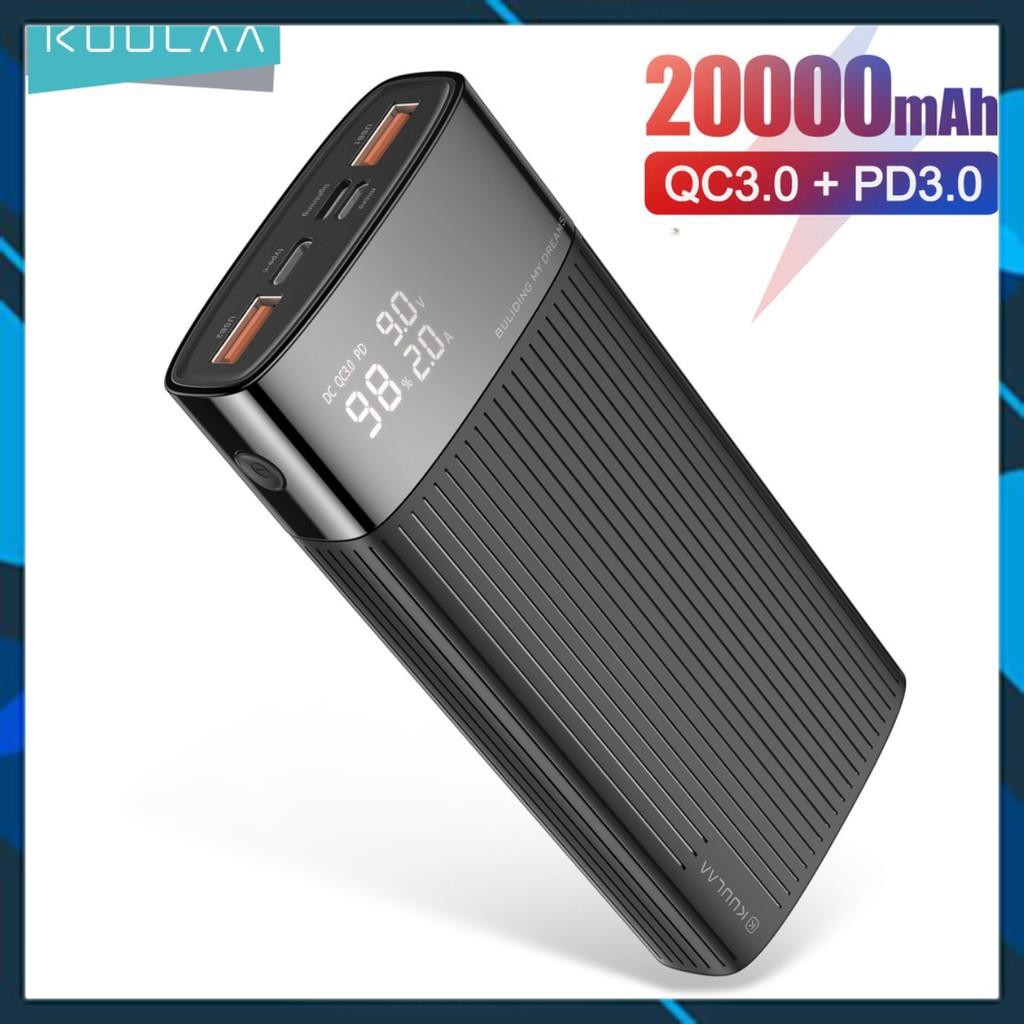 Sạc Dự Phòng KUULAA 20000mAh USB 3.0 Sạc Nhanh Cho Iphone Huawei