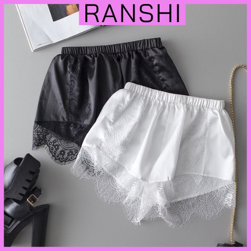 Quần Đùi Lụa Satin RANSHI Cao Cấp Phối Ren Mềm Sexy Chất Siêu Mát Và Dễ Chịu Cho Nữ - RPK026