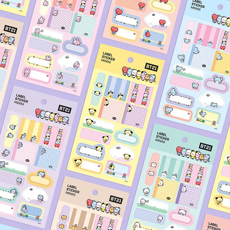 Miếng Dán Trang Trí Sổ Tay Hình  Dễ Thương DIY BTS BT21