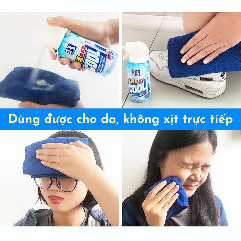 Bình Xịt Lạnh Siêu Tốc, Làm Lạnh Tức Thời Ô Tô, Cơ Thể, Yên Xe Mila Store