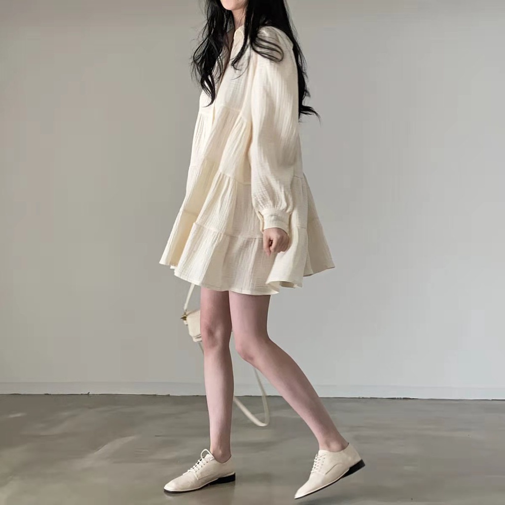  Đầm babydoll tay phồng dáng rộng thời trang mùa xuân phong cách hàn quốc cho nữ | WebRaoVat - webraovat.net.vn