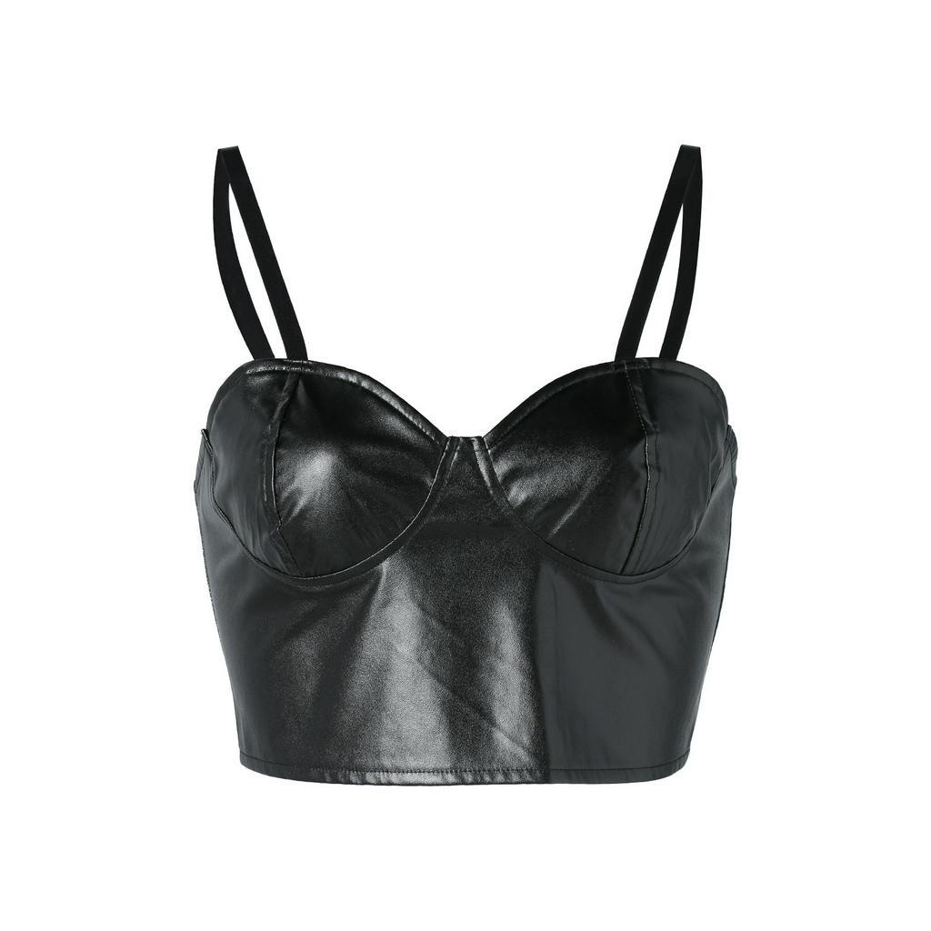 Áo hai dây Da Pu Khoét Sâu Quyến Rũ Cho Nữ