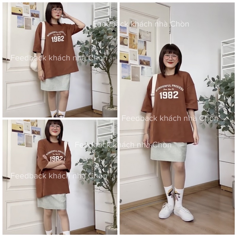 Áo thun 3158 MÀU NÂU hàng loại 1 chất dày dặn Cotton Unisex CHÒN CLOTHING