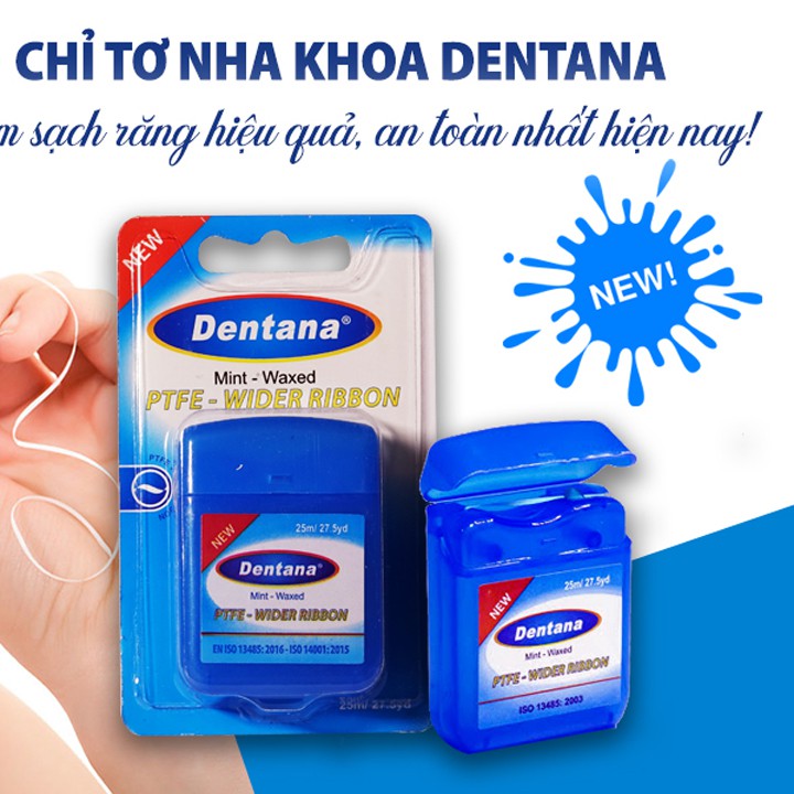 Chỉ Nha Khoa hương bạc hà Dentana Chính Hãng Tanaphar cuộn 25m