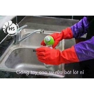 GĂNG TAY RỬA BÁT LÓT NỈ SIÊU ẤM