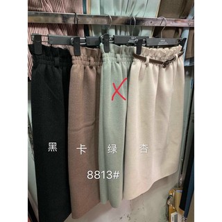 CHÂN VÁY LEN DẠ MIDI DẬP LI KÈM ĐAI