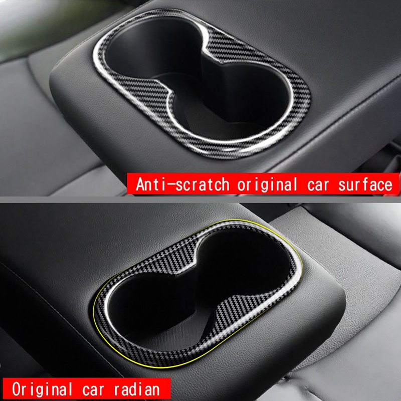 Khung Viền Trang Trí Khay Đựng Cốc Nước Phía Sau Ghế Ngồi Xe Hơi Toyota Corolla Cross 2021 2022 RHD