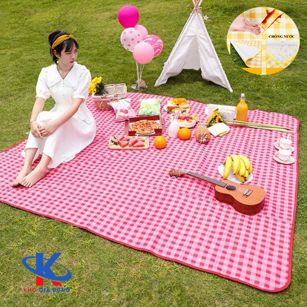 [TRỢ SHIP] Thảm picnic gấp gọn, Thảm dã ngoại, Thảm du lịch cao cấp - Chống thấm nước, họa tiết caro, gấp gọn tiện lợi | WebRaoVat - webraovat.net.vn