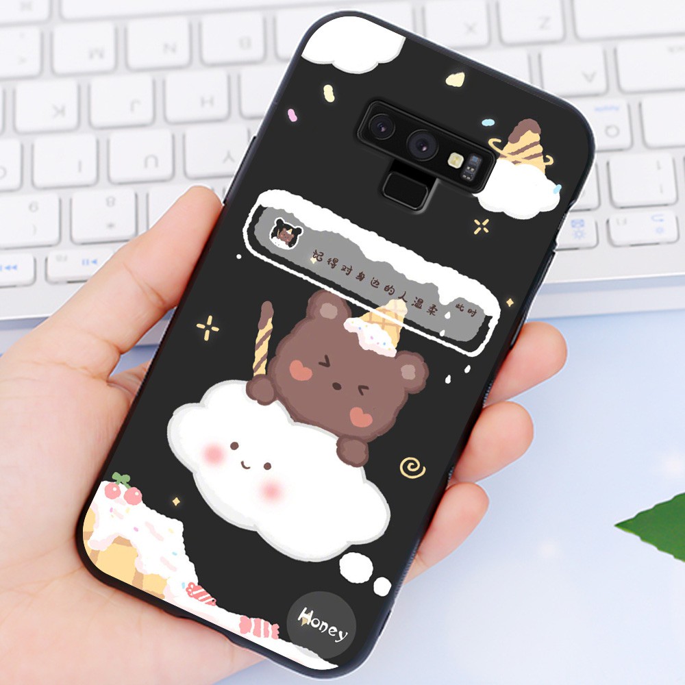 Ốp Samsung 😍 Ốp lưng Samsung Note 9 Cute Bear nhựa cao cấp viền silicon - Banana Store