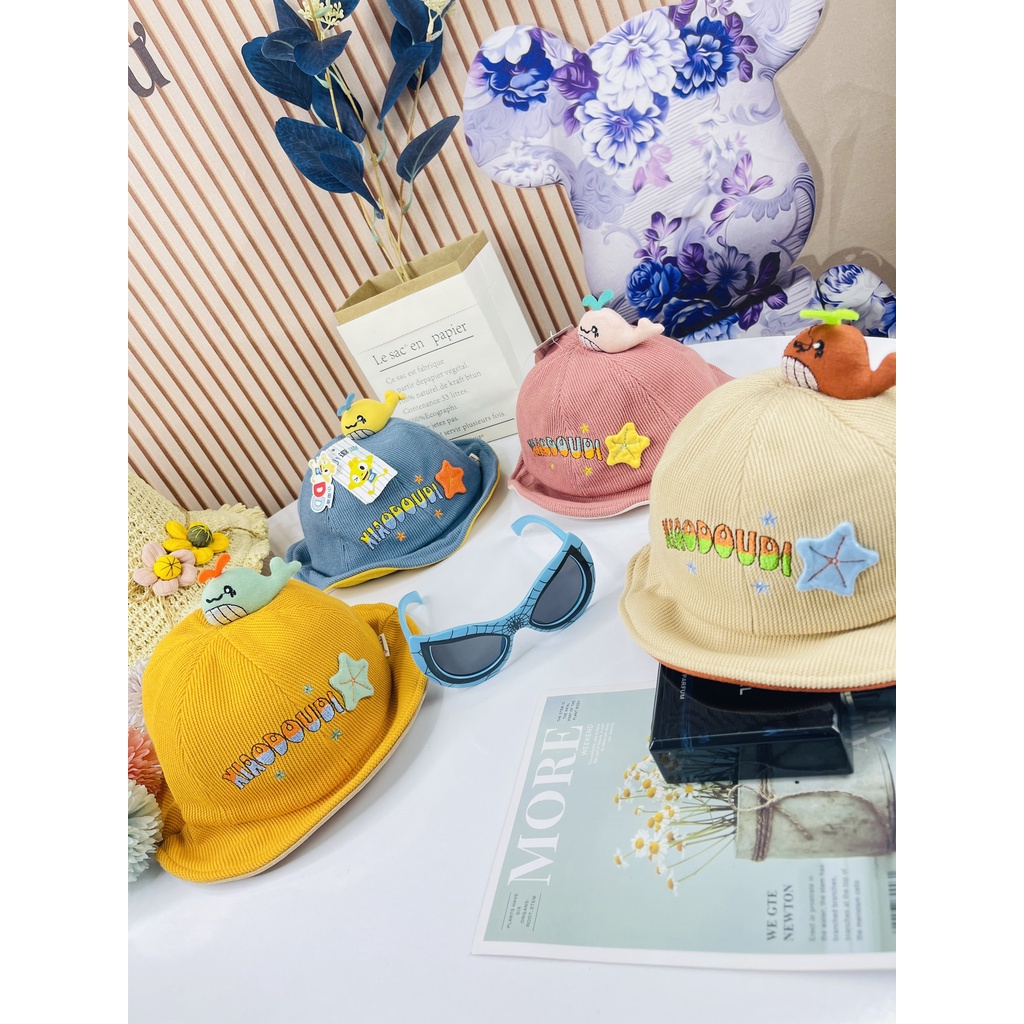 Mũ nón rộng vành hình con cá siêu cute dành cho bé trai, bé gái mẫu mới siêu hot - Hàng Quảng Châu Cao Cấp