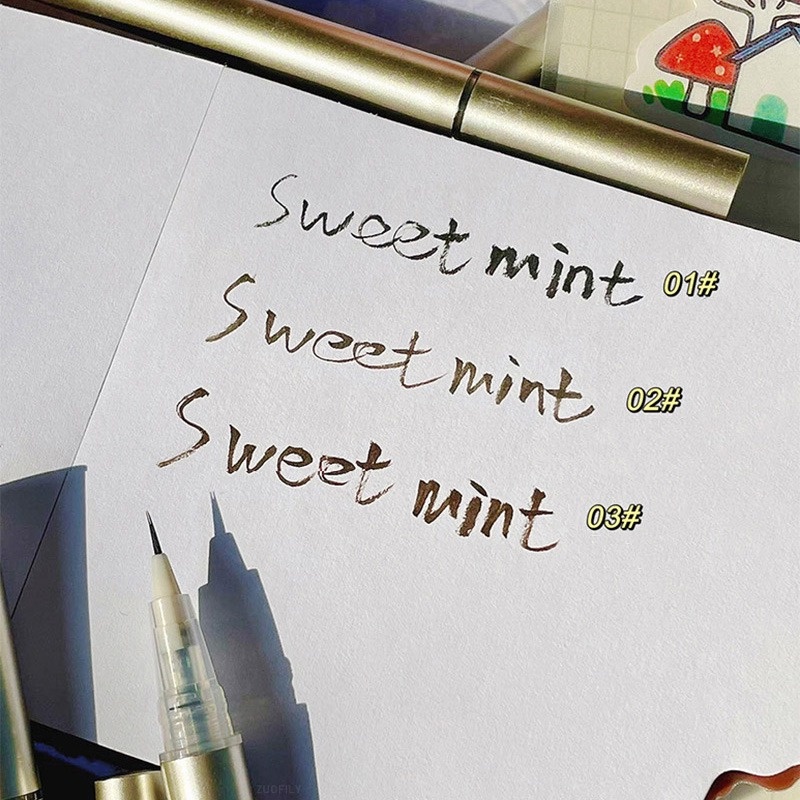 Bút Kẻ Mắt Dạng Lỏng 0.05mm Màu Đen / Nâu Mượt Mà Chống Nước Chống Mồ Hôi Lâu Trôi Không Dễ Lem