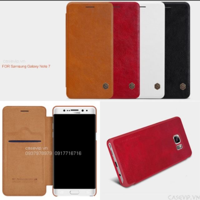 Bao da đẹp Nillkin QIN cho Galaxy Note 7/ Note FE có ngăn để thẻ