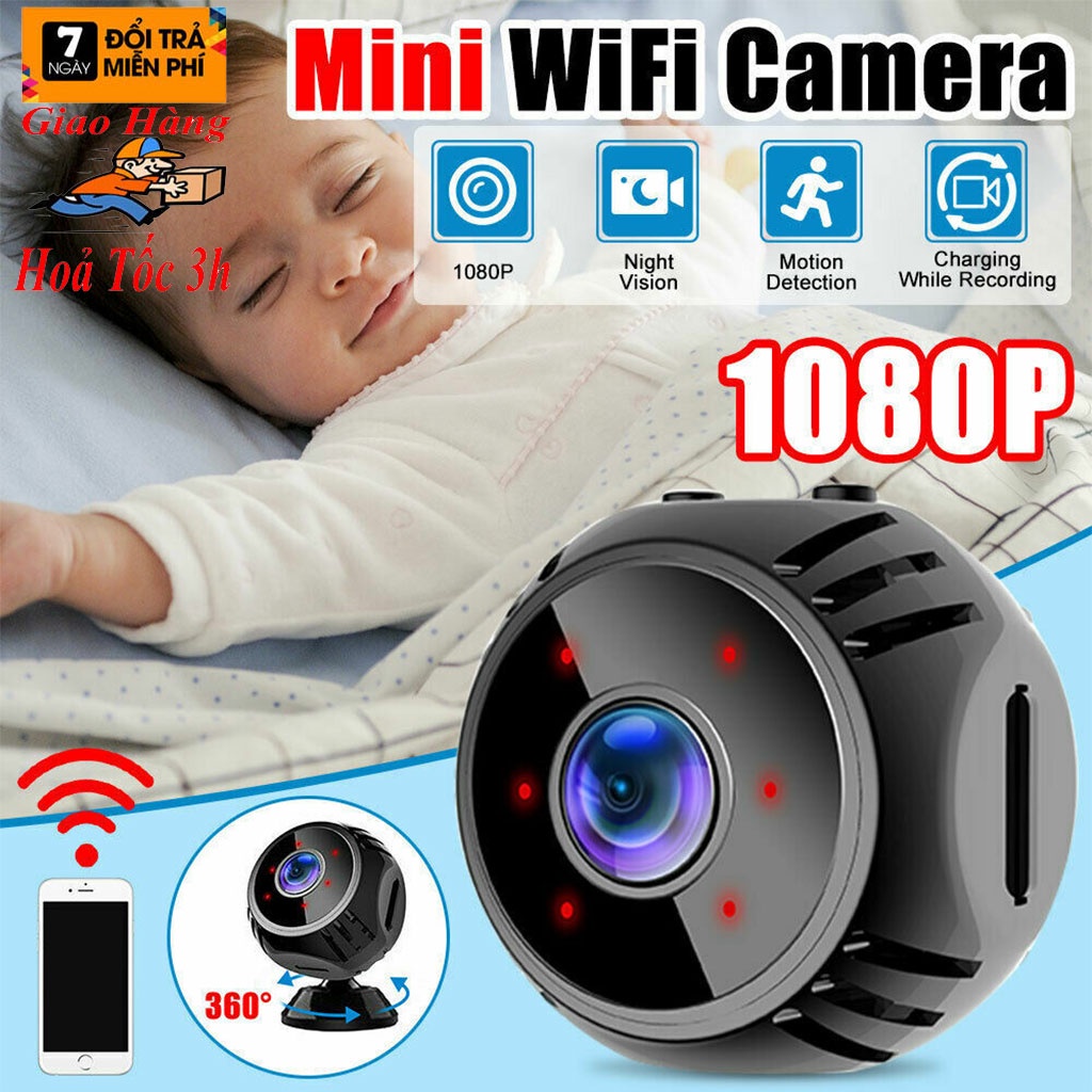 ⚡Pin Sạc + Quan Sát Từ Xa⚡ Camera giám sát kết nối wifi W8 HD Sạc Pin Không Dây Tích Hợp Hồng Ngoại, Quan Sát Từ Xa