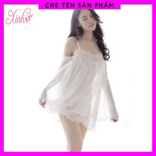 Váy ngủ ren 1527 xuyên thấu gợi cảm, xinh lung linh