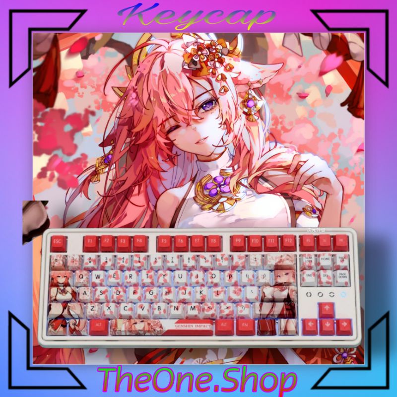 Keycap Yae Miko - Gensin Impact XDA profile làm từ nhựa PBT siêu bền