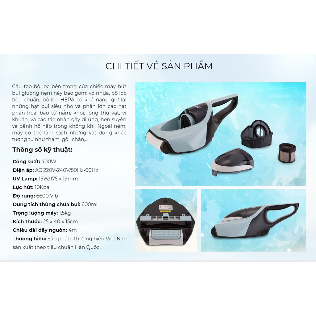 MÁY HÚT BỤI GIƯỜNG NỆM KEINA KN-1900 | BigBuy360 - bigbuy360.vn