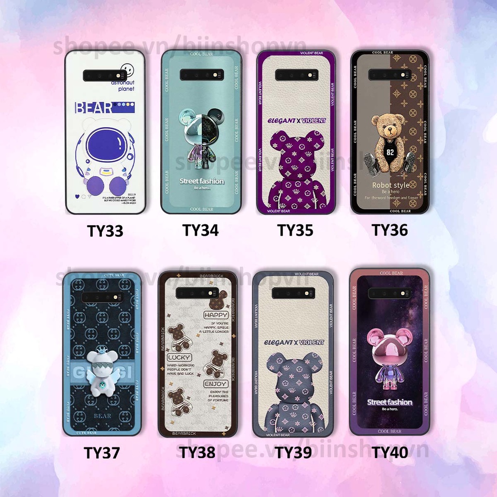 Ốp Samsung S10 / S10 5G / S10 Plus / S10+ hình gấu bear brick đẹp độc lạ, thời trang, cá tính