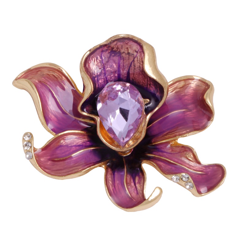 Trâm Cài Áo Hình Hoa Đính Pha Lê Sang Trọng Thời Trang Cho Nữ