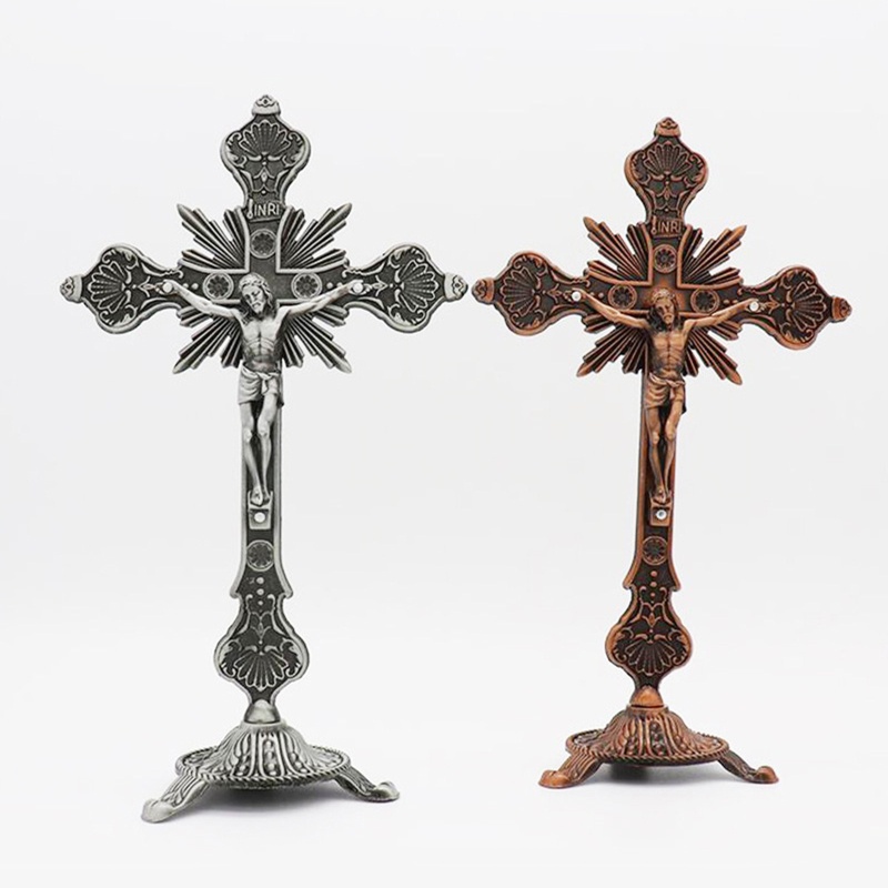 Tượng Chúa Jesus Bằng Kim Loại Phong Cách Vintage