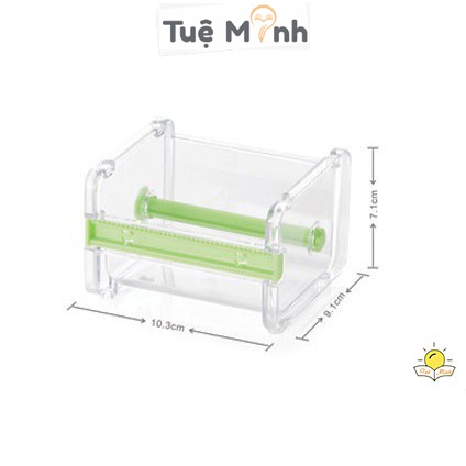 Hộp cắt washi tape trong suốt cỡ lớn gồm 2 dao cắt tiện ích C03