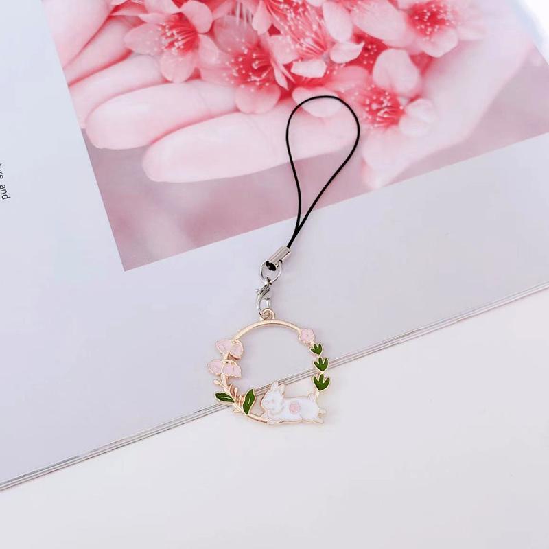 Vòng Hoa Gắn Điện Thoại Hình Thỏ / Mèo / Hươu Cho Cặp Đôi