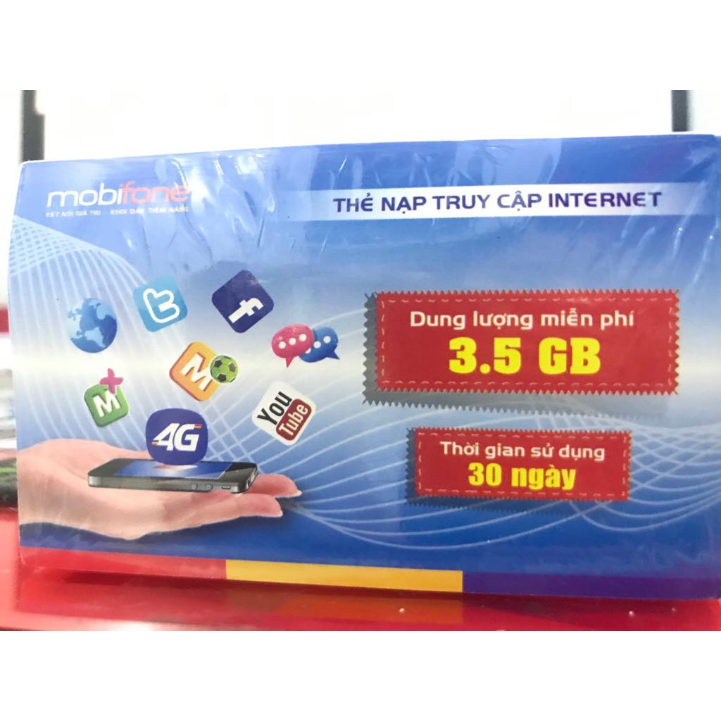 SIM THẺ MOBI DATA 3.5G 5GB 2.8GB VÀ 1.4GB SD 4G TRONG 30 NGÀY
