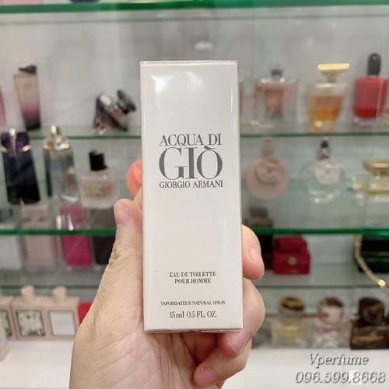 [Mã 1512FMCGSALE giảm 8% đơn 500K] [𝗦𝗔𝗟𝗘]..::✨ Nước hoa Nam mini ACQUA DI GIÒ EDT - 15ml ✨::..